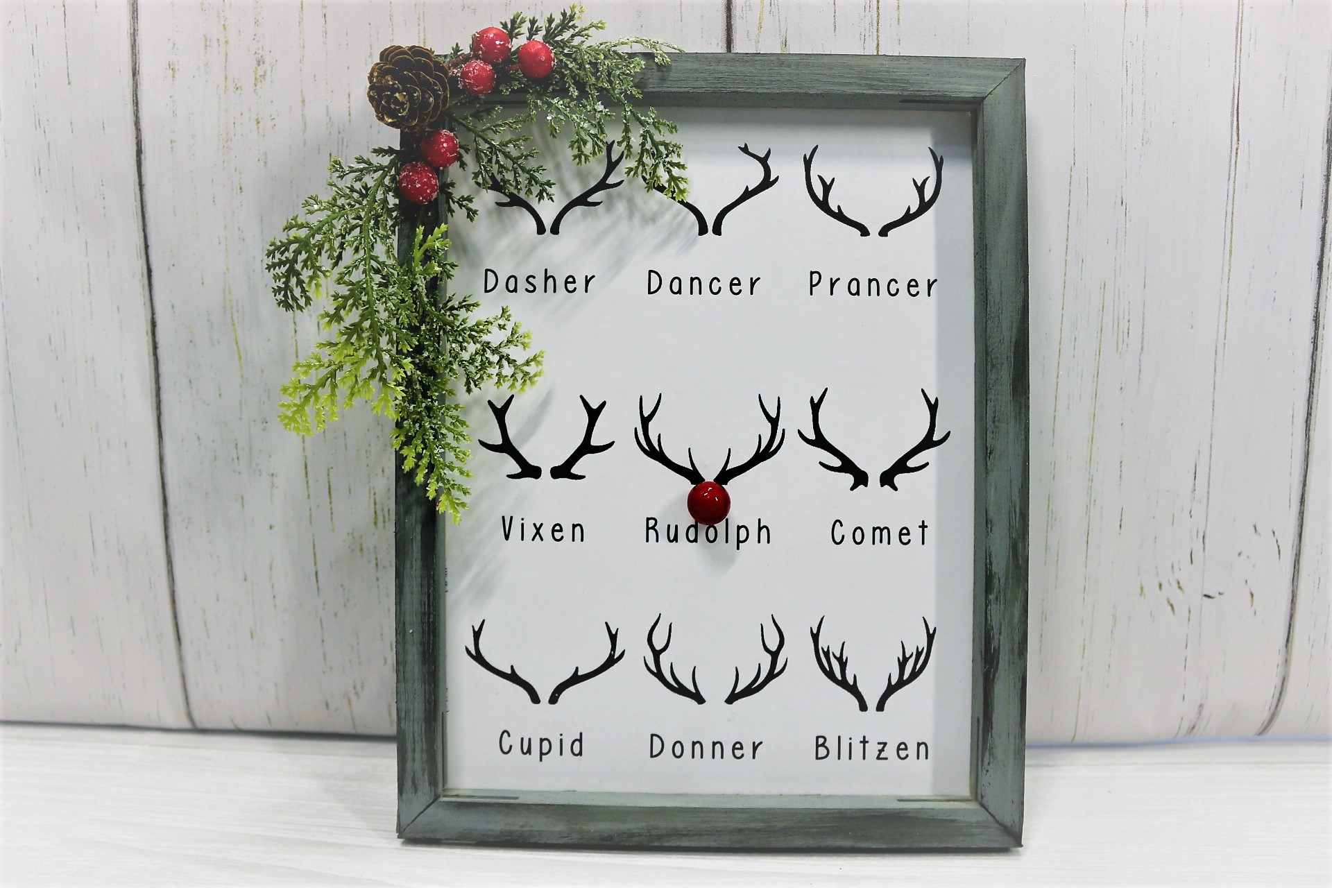 Santa’s Reindeer Frame